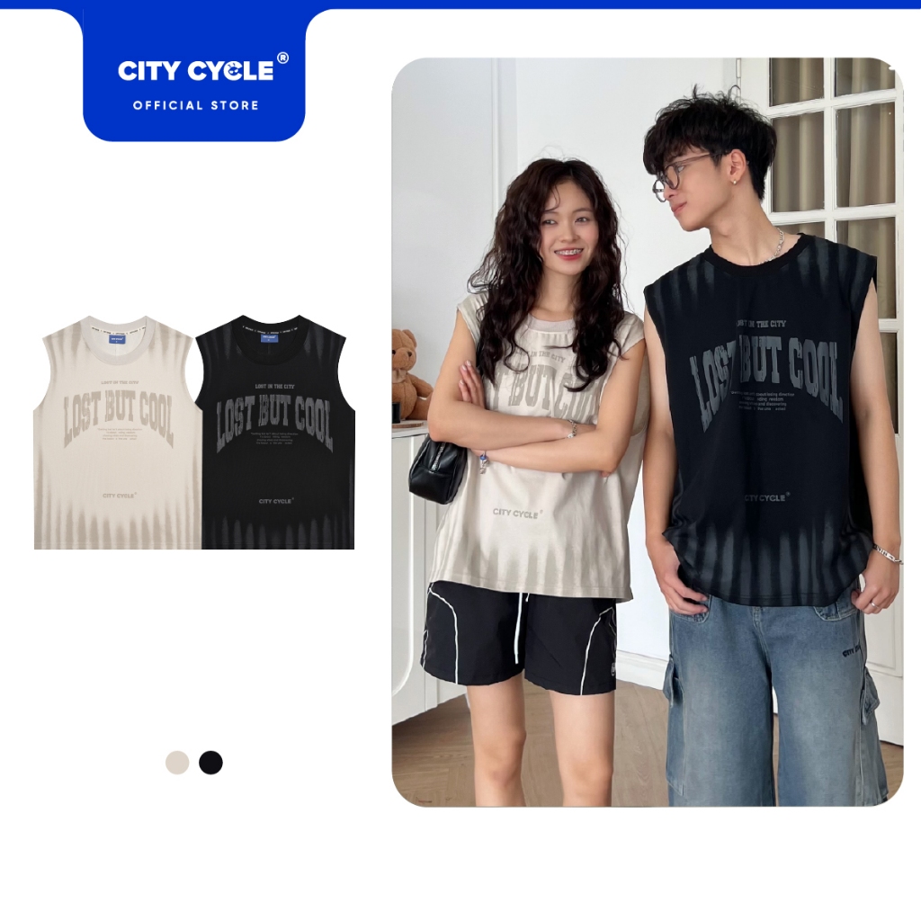 Áo ba lỗ tanktop sát nách nam nữ mùa hè form rộng Local Brand Chính Hãng City Cycle Áo Lost But Cool