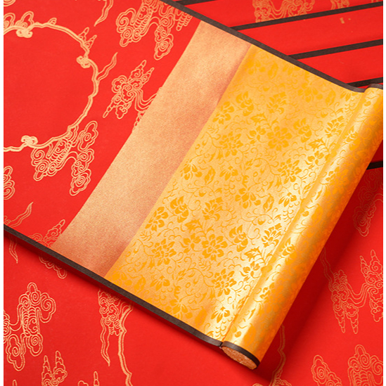 [Xả hàng] 1 Cặp Biếu giấy xuyến chỉ viết Câu Đối Tết 19*105cm