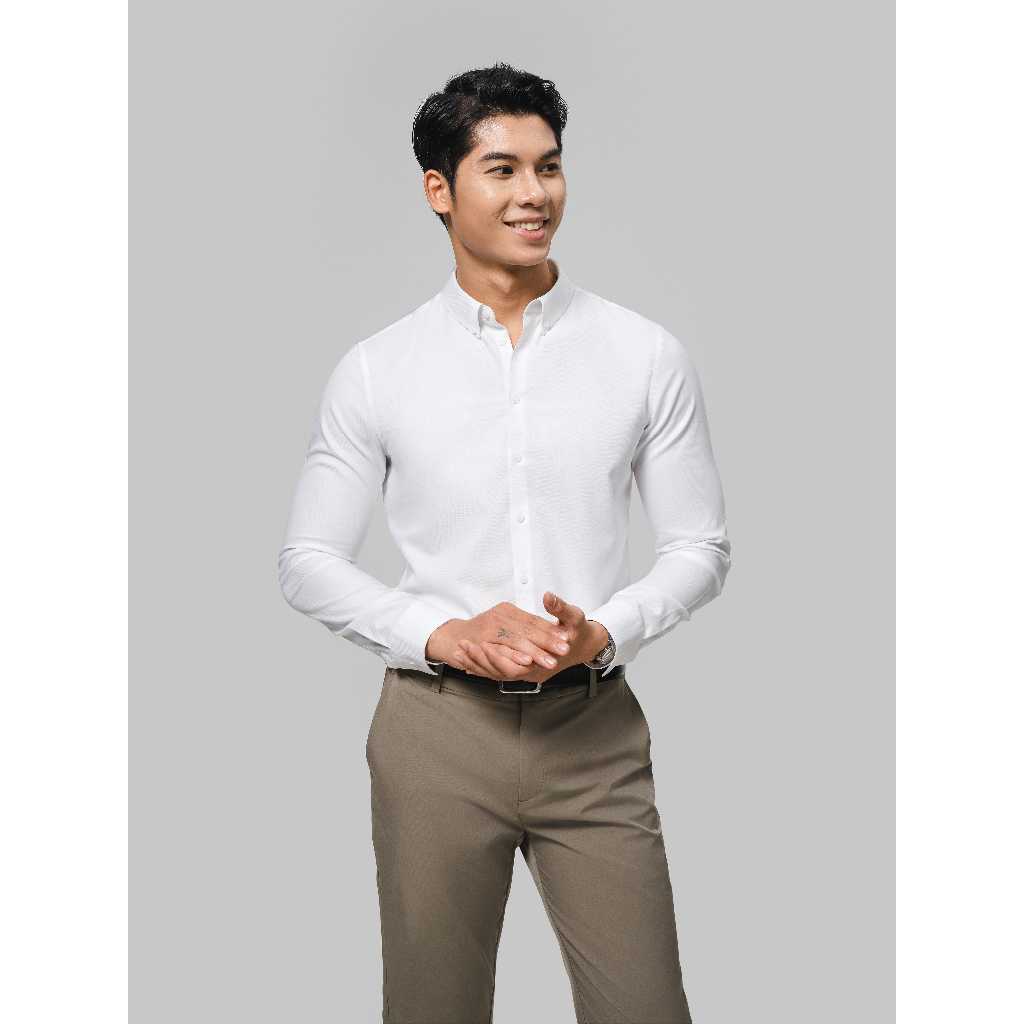 [TẶNG COMBO 2 TẤT]Áo Sơ Mi Nam Dài Tay Premium Dobby mềm mại chống nhăn, Áo đi làm đi chơi dạo phố Coolmate