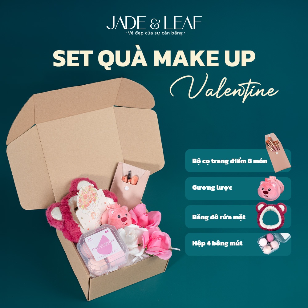 Set Quà Tặng Makeup Jade&Leaf Siêu Dễ Thương Cho Người Yêu, Bạn Bè, Người Thân Sang Trọng Cao Cấp
