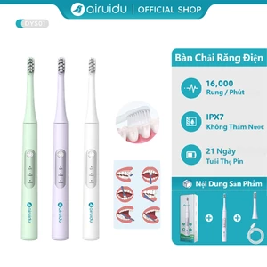 Airuidu YS01 Bàn chải đánh răng điện Chống nước chuẩn IPX7 Thời lượng pin lên đến 21 ngày
