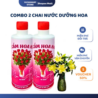 [Loại 1] Combo 2 Chai Nước Dưỡng Hoa Tươi Lâu Đậm Đặc, Khử Thối Gốc, Kích Nở Hoa, GIảm Vi Nấm Lọ Lớn 400ml