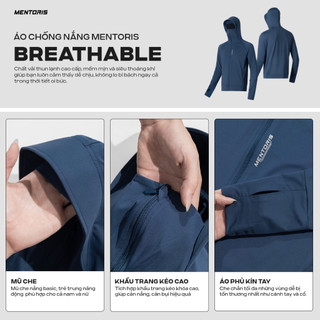 Áo chống nắng Nữ Big Size Mentoris, Vải thun lạnh cao cấp, Che kin toàn thân chống Tia UV tốt MCN01S