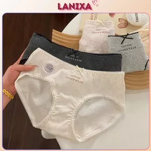 Quần lót nữ cotton kháng khuẩn thoáng khí co giãn linh hoạt viền quần bèo xinh xắn cute LANIXA L5210