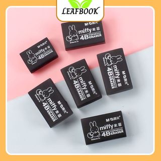 LEAFBOOK Cục Gôm Tẩy Bút Chì - Gôm Đen Tẩy Sạch & Ít Vụn Loại Lớn M&G/ MG Miffy Màu Đen 96578