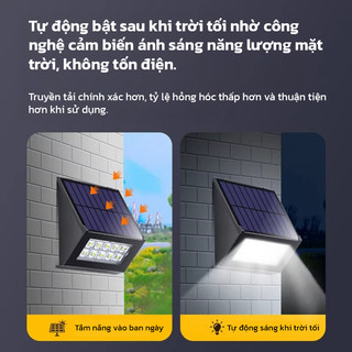 OOKAS Đèn tường năng lượng mặt trời, hắt tường, đèn LED rửa tường, đèn trang trí,không cần khoan đục