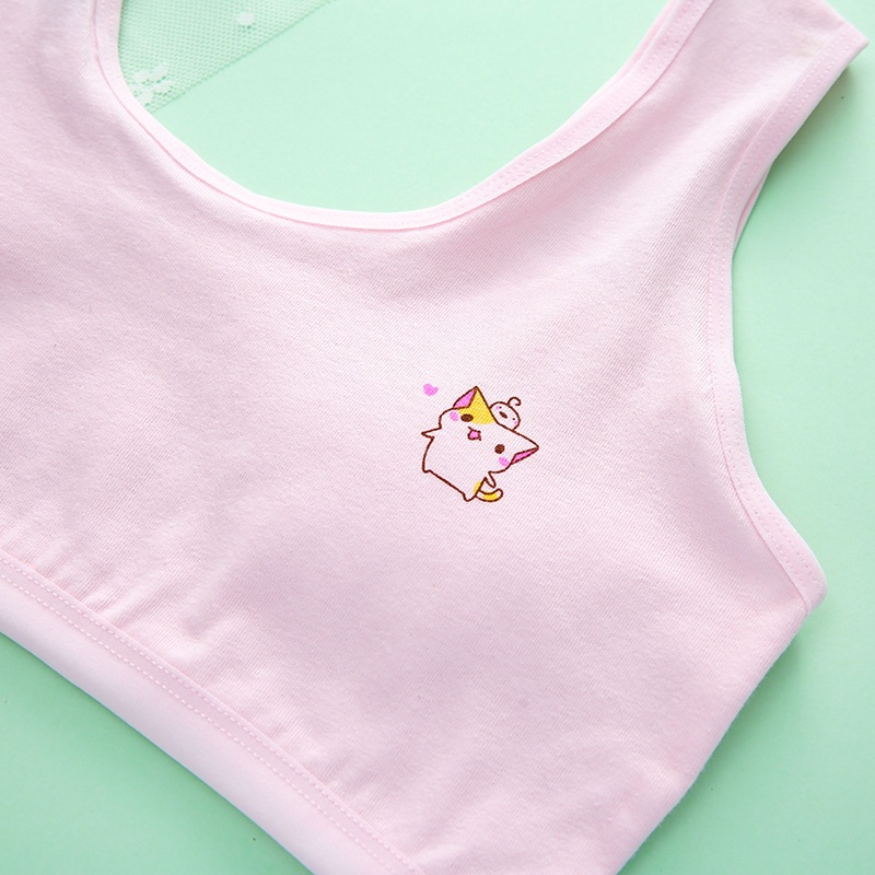COMBO 3 Áo lá bé gái tuổi dậy thì cotton thoáng mát thấm hút mồ hôi họa tiết xinh xắn LANIXA CBB341