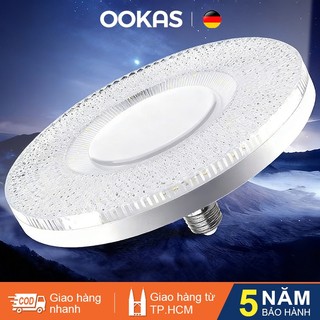 OOKAS Bóng đèn pha lê LED, Hình dạng UFO, chiếu sáng diện rộng, đế đèn E27, điện áp 220V