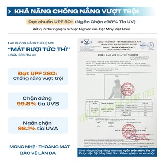 Áo Chống Nắng Thun Lạnh Nữ Mentoris, UPF 50+ Chống Tia UV, Áo Khoác Có Mũ Trùm Kín Mặt, MCN01S
