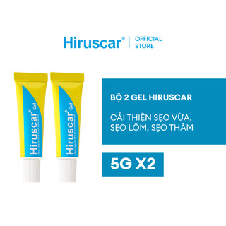 Bộ 2 Gel Hiruscar cải thiện sẹo vừa, sẹo lõm, sẹo thâm Hiruscar 5g