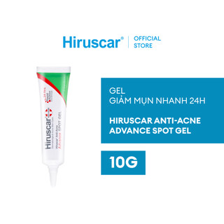 Gel giảm mụn nhanh 24h Hiruscar Anti Acne Advance Spot Gel 10g