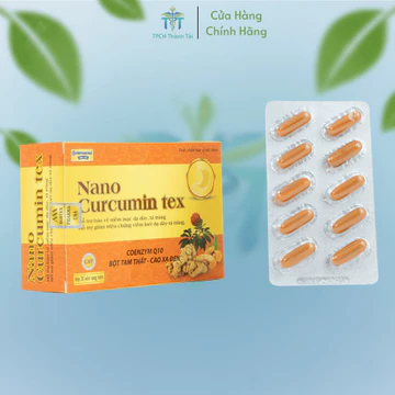 (VỈ) Viên uống dạ dày NGHÊ NANO CURCUMIN TEX bột tam thất, cao xạ đen, giảm viêm loét dạ dày tá tràng, đầy hơi - 30v