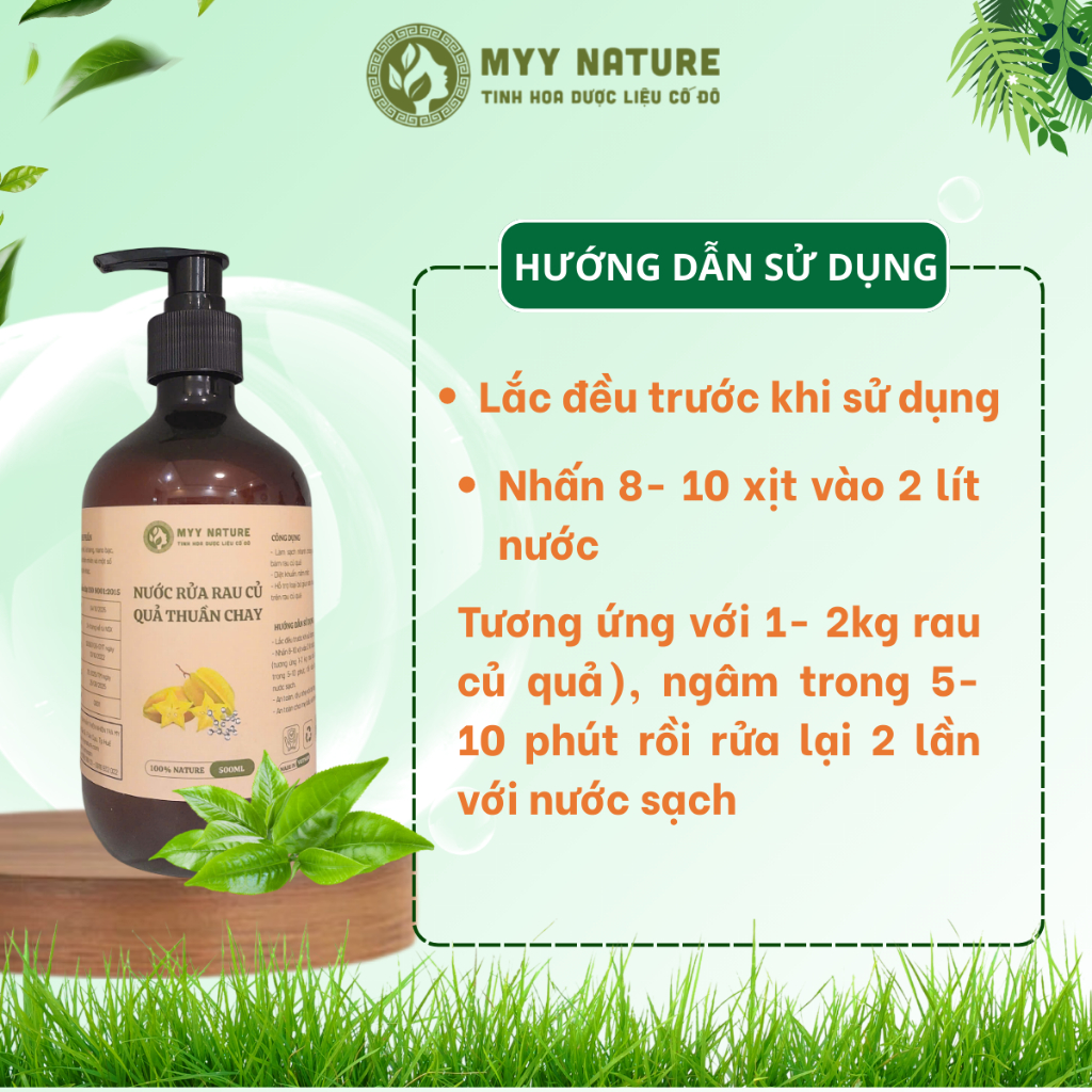 Nước Rửa Rau Củ Quả Thuần Chay Myy Nature