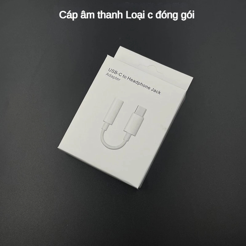 Adapter tai nghe kỹ thuật số USB-C sang 3.5 mm Type-C Phù hợp với cổng tai nghe 3.5 mm của IP Dây cáp chuyển đổi Loại cá