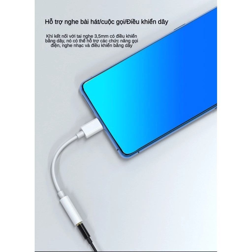 Adapter tai nghe kỹ thuật số USB-C sang 3.5 mm Type-C Phù hợp với cổng tai nghe 3.5 mm của IP Dây cáp chuyển đổi Loại cá