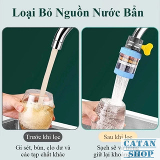 Đầu Lọc Nước, Dụng Cụ Lọc Nước Gắn Trực Tiếp Tại Vòi Các Tầng Lọc Hoạt Chất Loại Bỏ Sạch Cặn Bẩn Giữ Nước Sạch