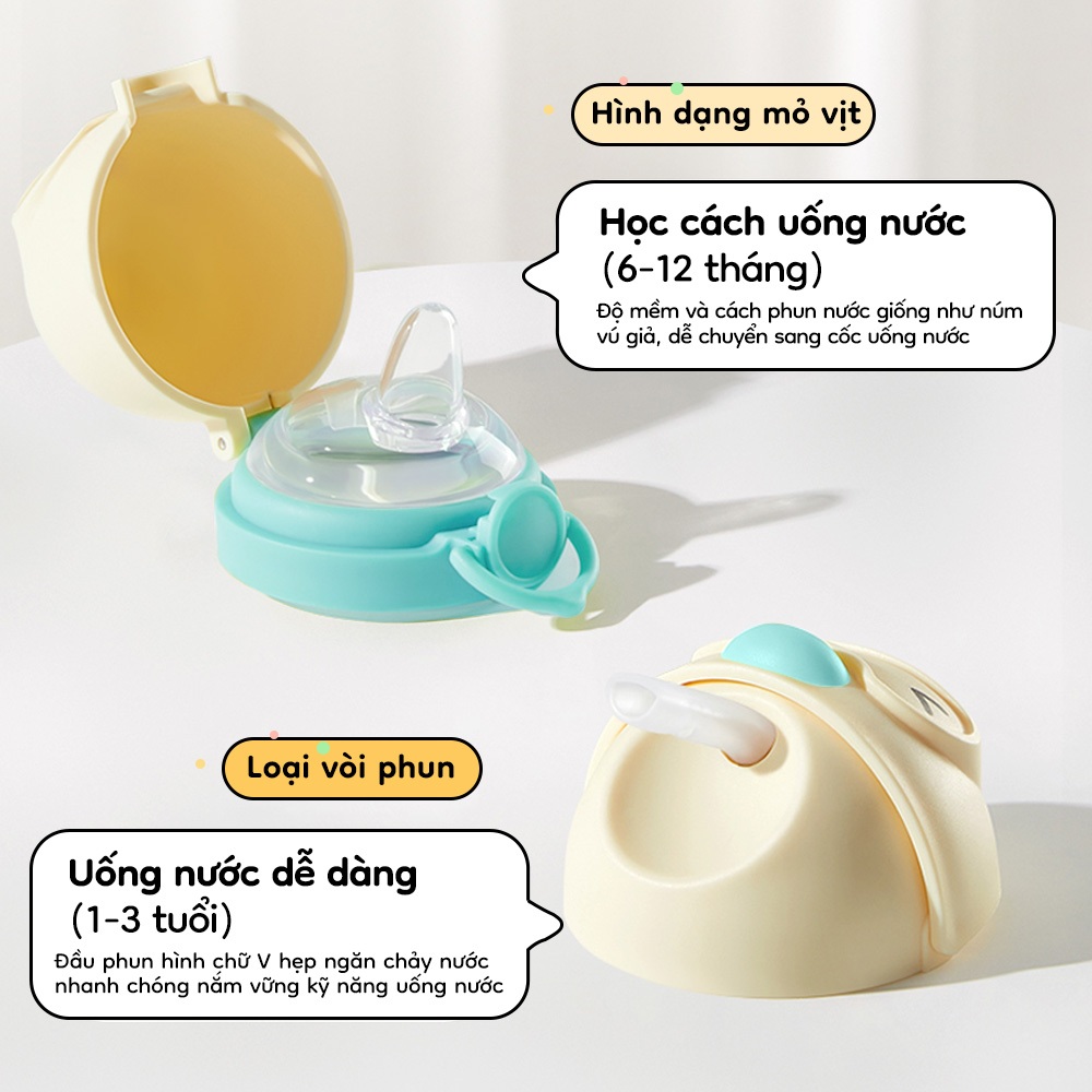 Bình Tập Hút Cho Bé Dr.isla  bình sữa Vật liệu PPSU 240ml gồm hai vòi uống BPA Free an toàn và tiện lợi WC35