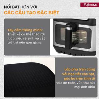 Nồi chiên không dầu Fujihome DUALHEAT A9DH 9 Lít - Công nghệ gia nhiệt kép, có 8 chế độ cài đặt sẵn