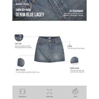 [New2] Chân Váy Ngắn Denim Blue Lacey Vải Jean Trẻ Trung Năng Động Cá Tính WCV066  SOME HOW STORE