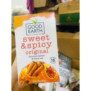 Good Earth Herbal & Black Tea Trà thảo mộc và trà đen vị ngọt và cay,18 túi trà