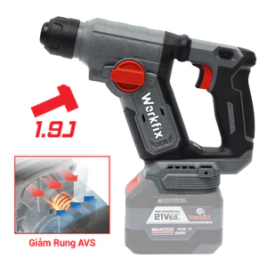 MÁY KHOAN BÊ TÔNG PIN MINI WORKFIX WF-RH1902MN | 1.9J | BRUSHLESS | SDS PLUS | PIN 21V