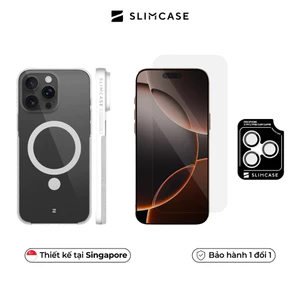 Ốp lưng, Kính cường lực & Lens Camera iPhone 16 Series SLIMCASE - Bảo vệ toàn diện, Không ố vàng