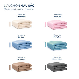 [MỚI 2026] Chăn Chần Gòn Tencel 60s Cao Cấp | Màu Trơn - Pastel Bóng Mịn | Mát Lạnh, Lành Tính, Vải Tencel 100%