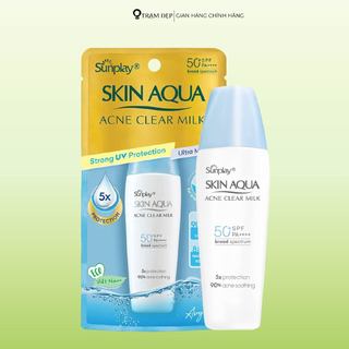 Sữa Chống Nắng Sunplay Dưỡng Da Ngừa Mụn Skin Aqua Acne Clear Milk  (25g)
