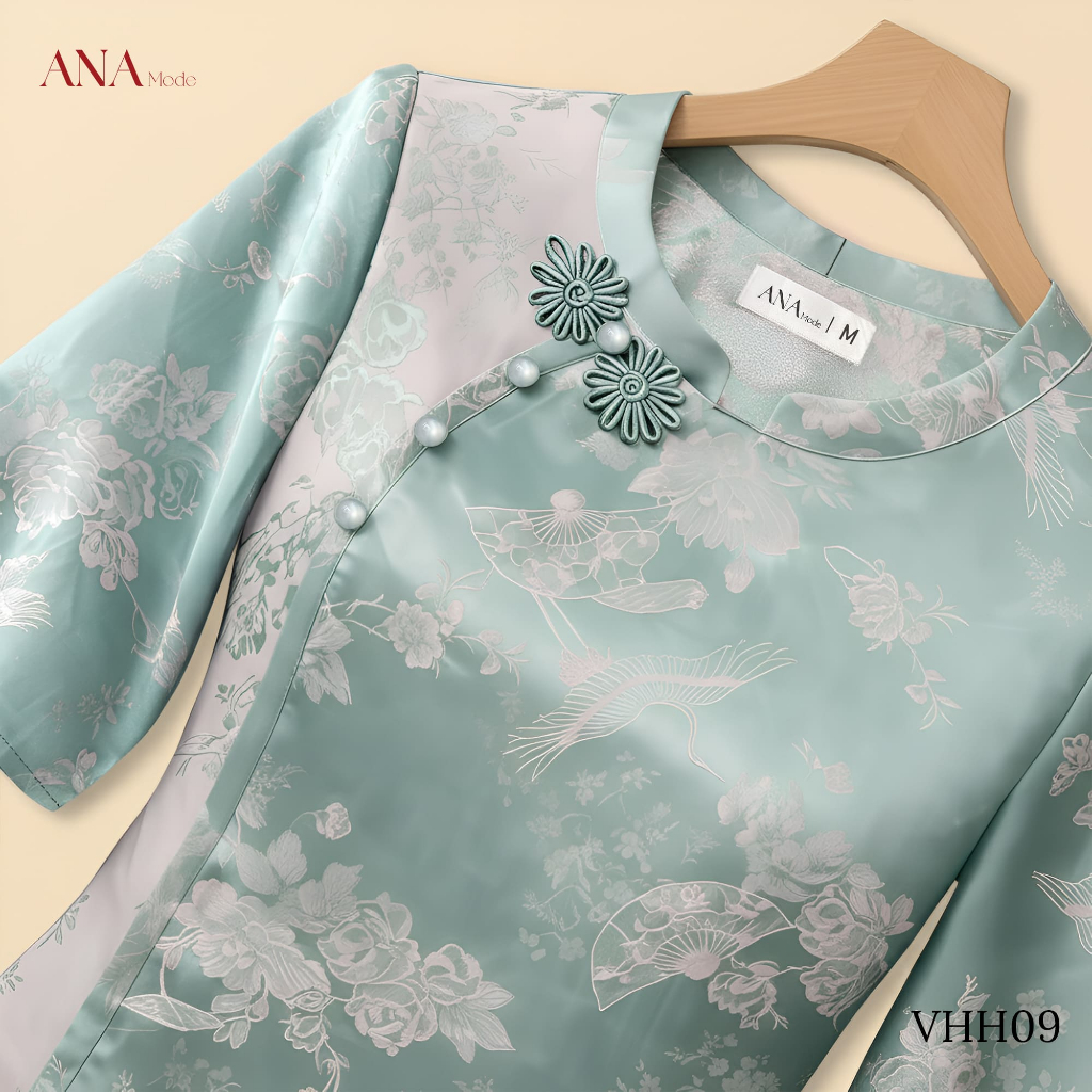 Áo Kiểu Sang Trọng Trung Niên ANA Mode Chất Liệu Gấm Hàn Châu Quý Phái Đi Chơi Quà Tặng Mẹ AK25VHH09