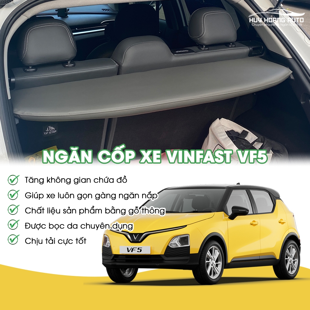 Tấm Ngăn Cốp Cho Xe Vinfast VF5 & HERIO GREEN, Giải Pháp Tối Ưu Không Gian, Giảm Mùi, Giảm Ồn Từ Cốp