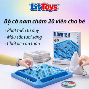 Đồ Chơi Cờ Từ Tính 20 Viên Bi Nam Châm ToysLit Thông Minh Cho Trẻ Em Bộ Xếp Hình Tư Duy Logic