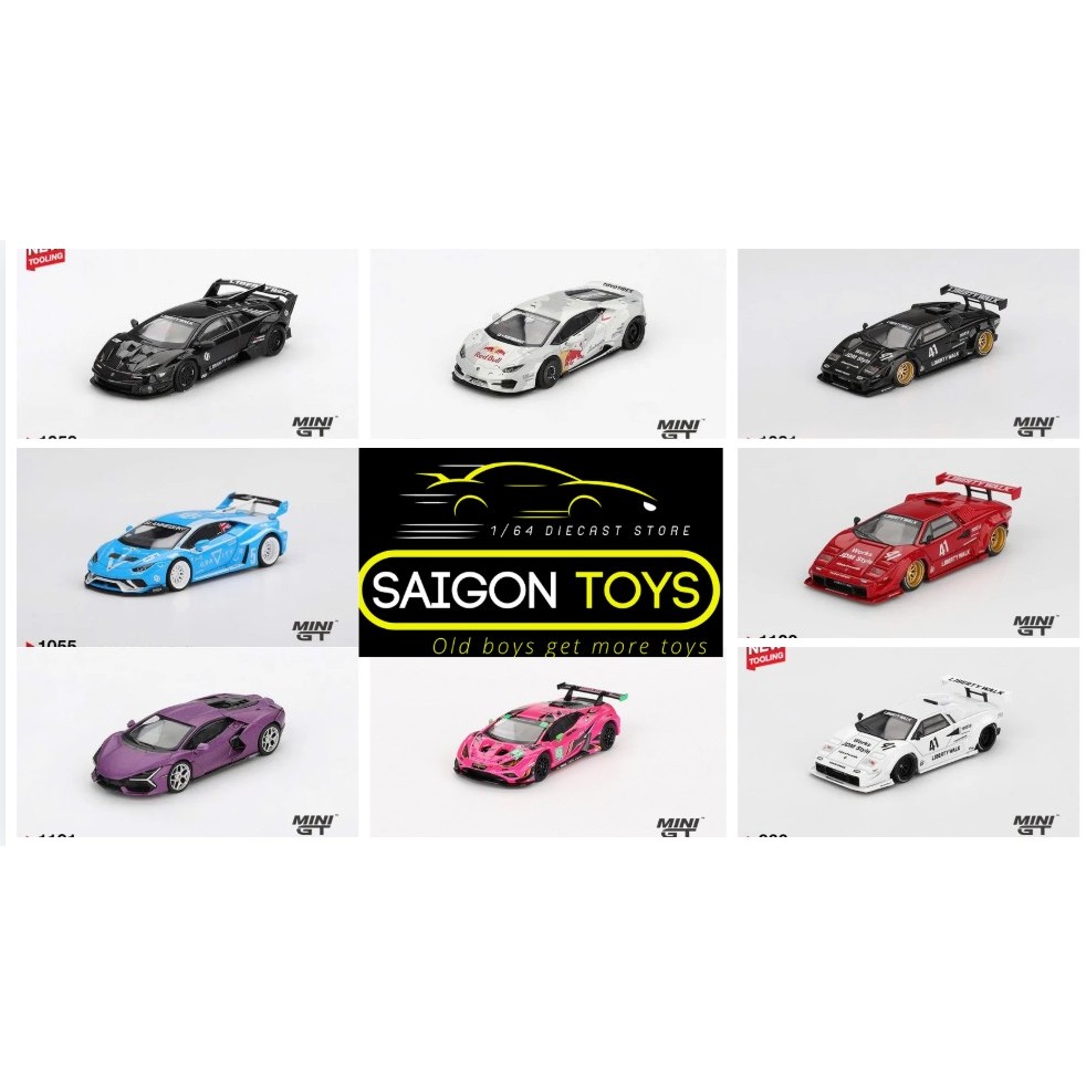 Saigontoys - MiniGT Lamborghini Huracan; SVJ Urus; countach