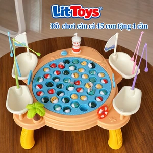 Bộ Đồ Chơi Câu Cá Vui Nhộn Kèm 45 Con ToysLit Lớn Phát Nhạc Cho Bé Từ 2 Đến 6 Tuổi
