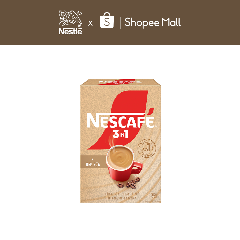 Cà phê hòa tan NESCAFÉ 3in1 Vị Kem Sữa