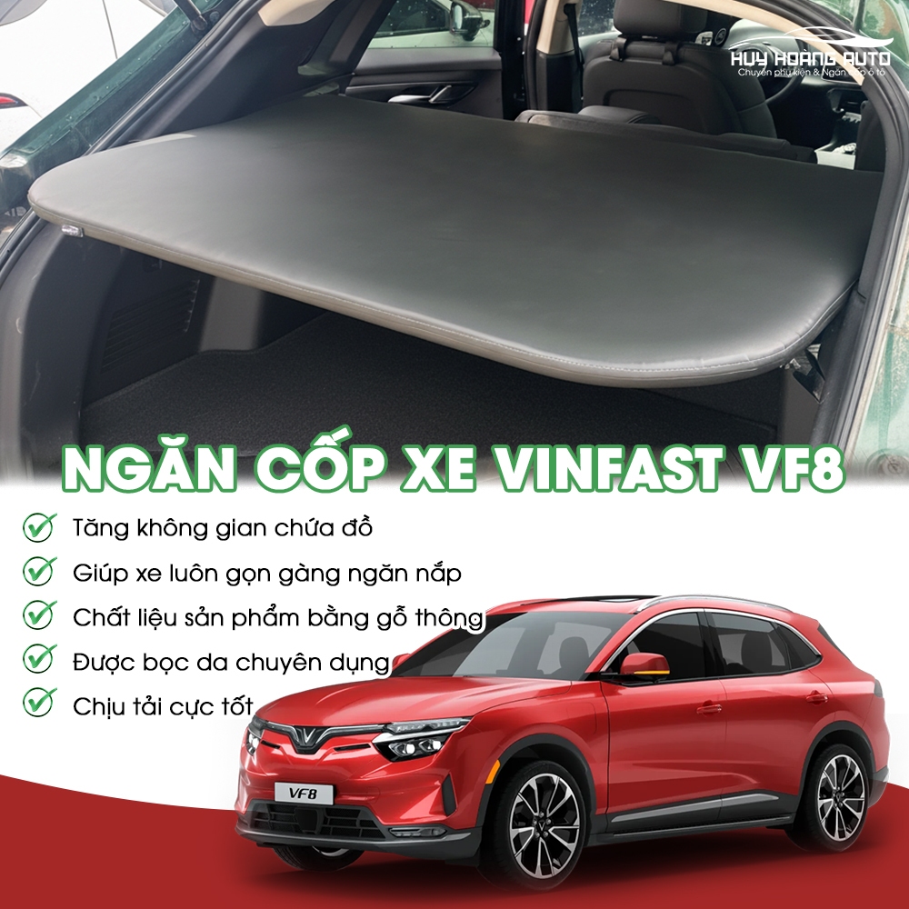 Tấm Ngăn Cốp Xe VinFast VF8 Cao Cấp Giúp Tối Ưu Không Gian Chứa Đồ, Giữ Xe Ngăn Nắp, Sạch Sẽ Thẩm Mỹ