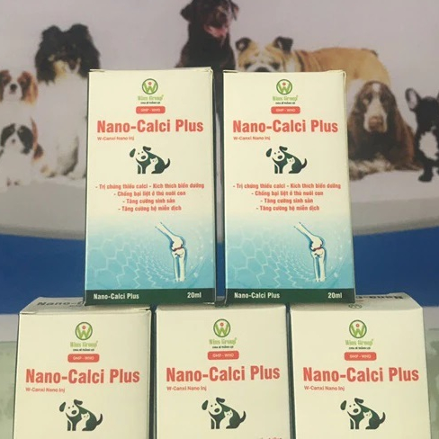 Canxi nước Nano-Calci Plus 20ml dành cho chó, mèo giúp bổ sung canxi hỗ trợ xương chắc khỏe
