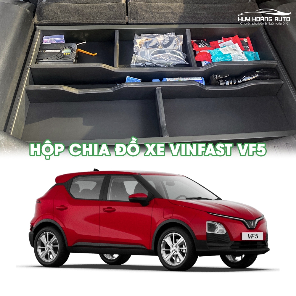 [Hàng Cao Cấp, New] Hộp Đựng Đồ Cốp Sau Cho Xe Vinfast VF5 Giúp Tận Dụng Tối Đa Không Gian Cốp