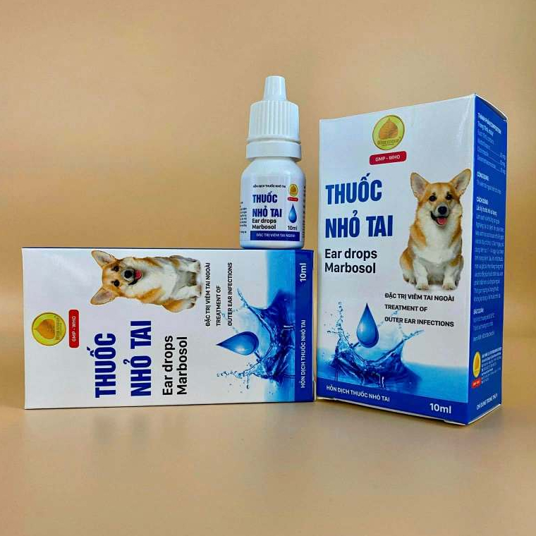 Thuốc nhỏ tai giúp điều trị viêm tai ngoài chó, mèo Ear Drops Marbosol - WinDog WinCat