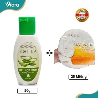 (COMBO SẠCH MỤN) Mặt Nạ Giấy 25c + Gel Lột Mụn Đầu Đen 50g Nhà SOLÉA - Dễ Dàng Lấy Sạch Mụn, Bụi Bẩn