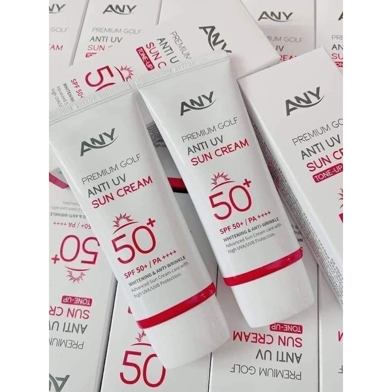 Combo 2 Kem Chống Nắng Any Hàn Quốc 60ml Premium Golf Anti UV SPF 50+ Chống nắng Nâng tông, giúp trắng da, không bết).