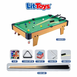 Bộ Bàn Bi A Cỡ Lớn ToysLit Chất Liệu Gỗ Cao Cấp Tặng Kèm Gậy Cho Bé Đồ Chơi Giải Trí - Tư Duy