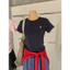 WGWE | Áo thun cotton thêu ngựa basic cổ tròn dáng ôm tôn dáng, dễ phối đồ nhiều màu – W8867#