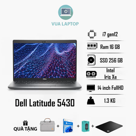 Laptop Dell Latitude 5430 / 5330 Core i5 i7 Gen 12 | RAM 16GB | SSD 256GB | Màn 13.3" 14" FHD IPS | Máy Lướt 99%