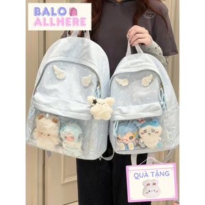 BaLo (XINHXINH) Balo Họa Tiết Chấm Bi Dễ Thương Trang Trí Cánh BL244