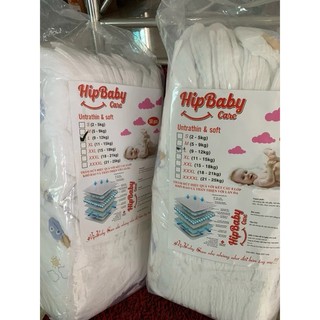 [Combo 100 Miếng] Bỉm Tã Quần Hipbaby Care Thấm Hút Tốt, Thoáng Mát, An Toàn Cho Bé, Đủ Size M-4XL