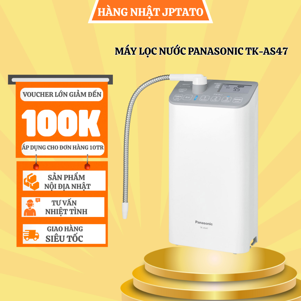 Máy lọc nước ion kiềm Panasonic TK-AS47-H -3 tấm điện cực cho ra 5