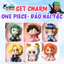 SET CHARM 3D CỨNG: ONE PIECE ĐẢO HẢI TẶC - CHIBI CUTE-Luffy - Zoro - Nami - Sanji - Chopper - Ace - Yamato