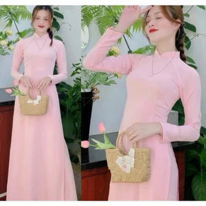 Áo Dài Lụa Trơn May Sẵn Nhiều Màu Co Giãn 4 Chiều, Áo Dài Giáo Viên Đi Dạy Học Sinh Kỷ Yếu Form Chuẩn Tôn Dáng T1465G