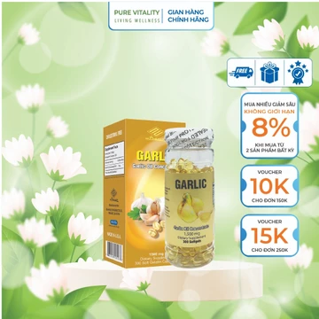 Viên uống tinh dầu tỏi Garlic Oil Nu-Health không mùi, tăng cường sức đề kháng, tốt cho tiêu hóa 300 viên