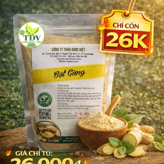 Bột gừng Ninh Thuận nguyên chất làm gia vị - Hàng cônng ty Thảo Dược Việt